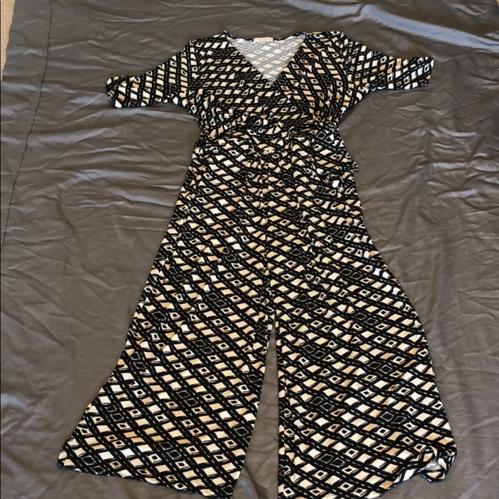 Cropped leg jumpsuit